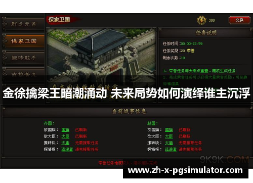 金徐擒梁王暗潮涌动 未来局势如何演绎谁主沉浮 金徐擒梁王暗潮涌动 未来局势如何演绎谁主沉浮